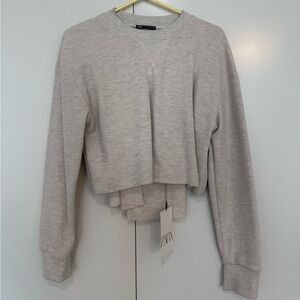 Zara off white sweater/pencil skirt set